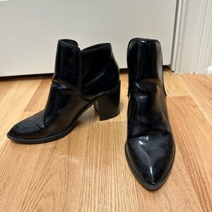 Zara patent leather booties